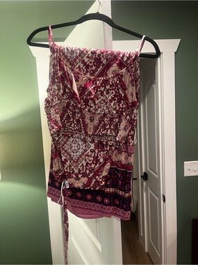 Boho Pink Printed Sleeveless Top